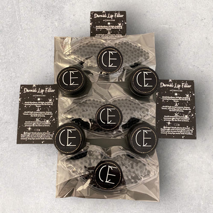 BUNDLE 50 EACH OF CUSTOMISED ARNICA LIP BALMS, LIP COMPRESSES & AFTERCARE CARDS
