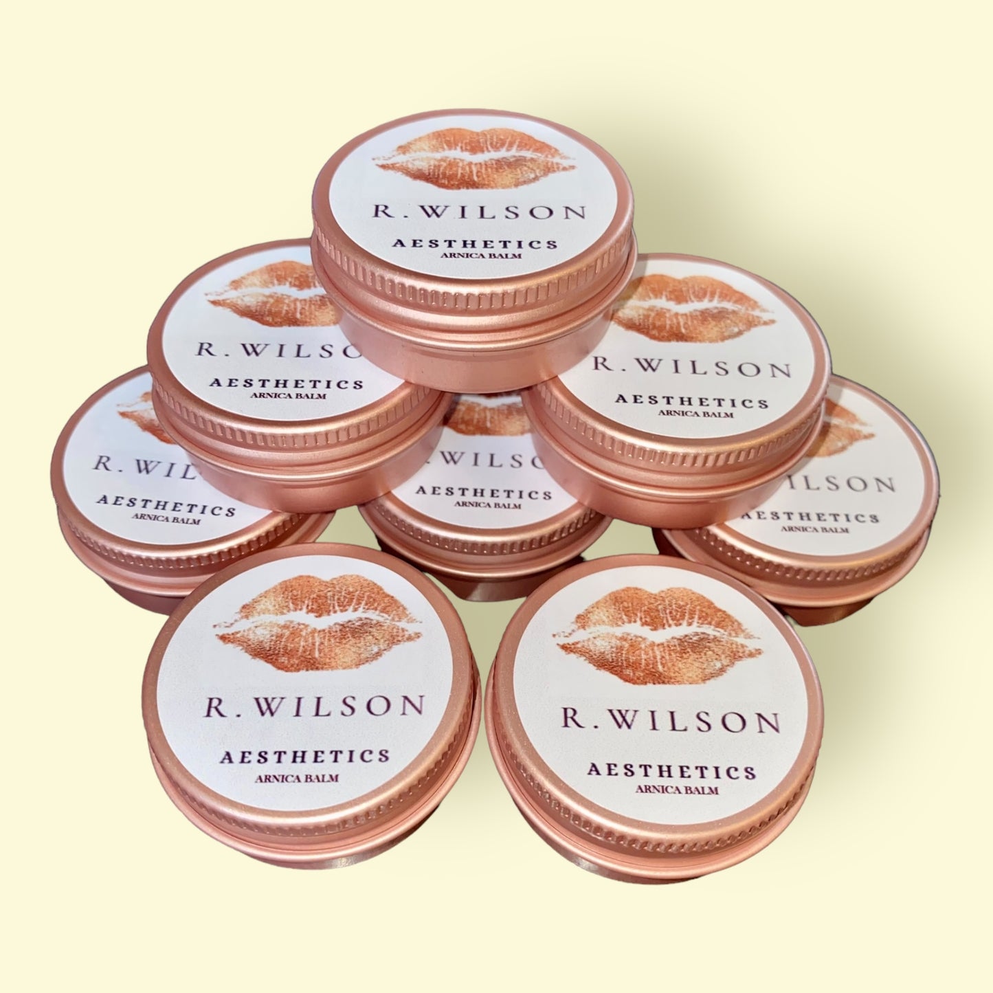 25 PERSONALISED / CUSTOMISED ARNICA BALMS FOR AESTHETIC / SPMU / TATTOO POST TREATMENT AFTERCARE