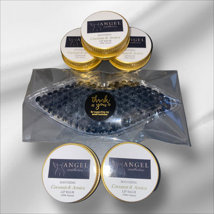 BUNDLE 50 EACH OF PERSONALISED ARNICA LIP BALMS & LIP COMPRESSES