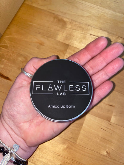 5 LARGE PERSONALISED ARNICA LIP BALM CONTAINERS FOR CLINIC USE OR SALE