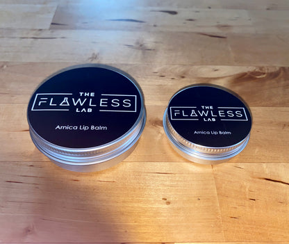 5 LARGE PERSONALISED ARNICA LIP BALM CONTAINERS FOR CLINIC USE OR SALE