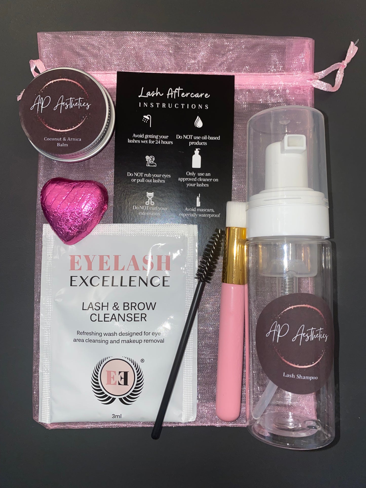 15 PERSONALISED LASH EXTENSION BAGS FOR CLIENT POST TREATMENT AFTERCARE
