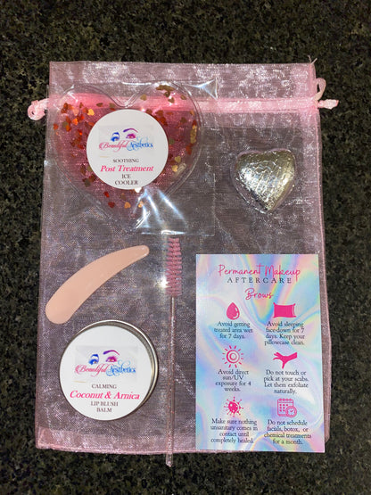 15 PERSONALISED BROWS SPMU BAGS FOR CLIENT POST TREATMENT AFTERCARE